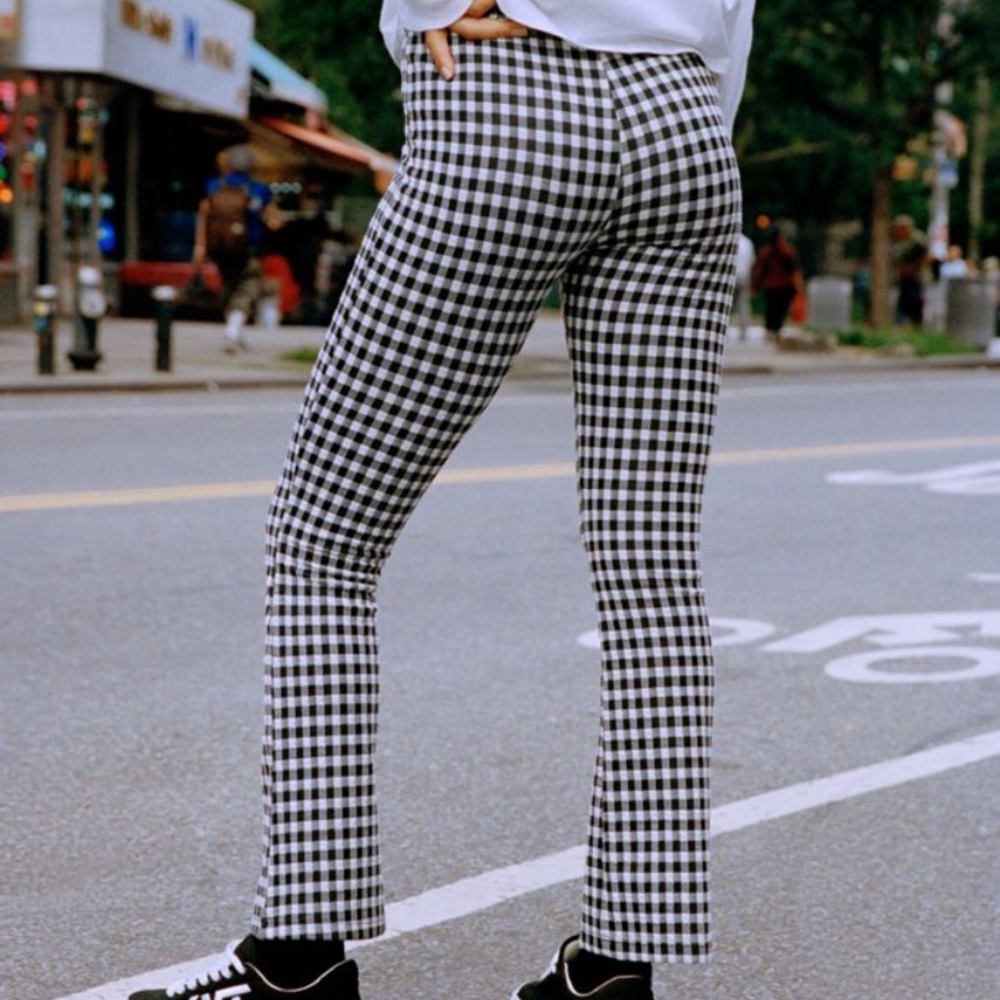 Urban Outfitters Casey Kick Flare Gingham Pants